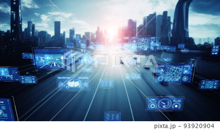 都市を走る道路とテクノロジー　ITS　MaaS 93920904