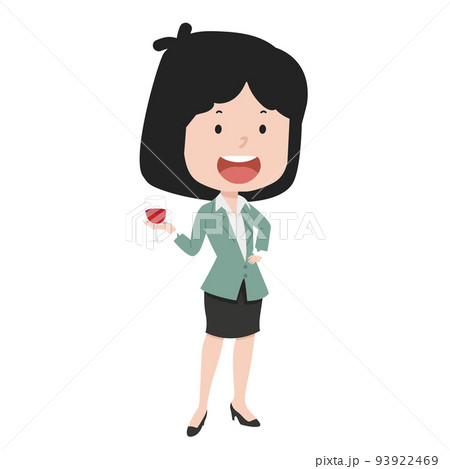 business woman suit with glass of wine business woman suit with glass of wine 93922469