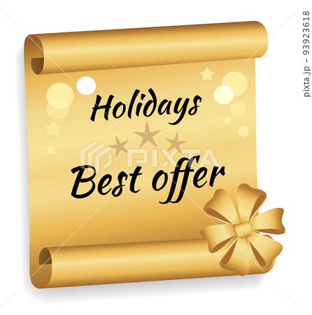Holiday Sale, Best Offer Caption on Golden Label 93923618
