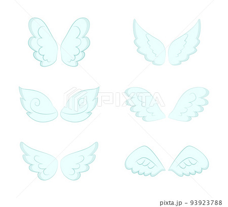 Pairs of Wings, Angelic Feathers and Plumage Set 93923788