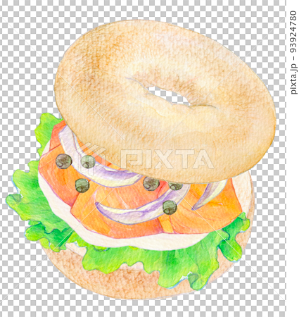 水彩イラスト ベーグル 水彩イラスト ベーグル 93924780