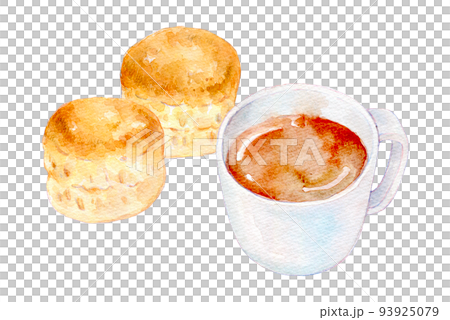 Watercolor illustration scone 93925079