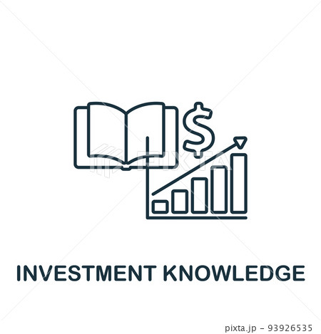 Investment Knowledge icon. Line simple line Stock Market icon for templates, web design and infographics Investment Knowledge icon. Line simple line Stock Market icon for templates, web design and infographics 93926535