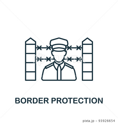 Border Protection icon. Line simple line Shipping icon for templates, web design and infographics 93926654