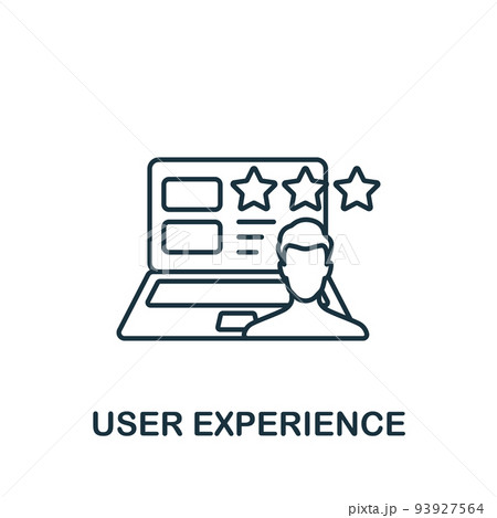 User Experience icon. Monochrome simple Web Design icon for templates, web design and infographics 93927564