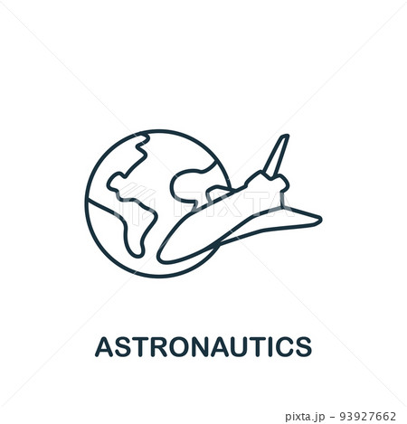 Astronautics icon. Line simple Science icon for templates, web design and infographics Astronautics icon. Line simple Science icon for templates, web design and infographics 93927662