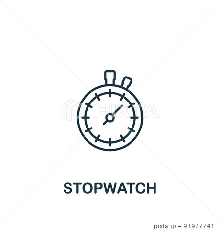 Stopwatch icon. Line simple Measuring icon for templates, web design and infographics 93927741