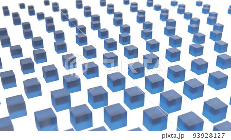CGブロック らせん状に並んだキューブ CGブロック らせん状に並んだキューブ 93928127