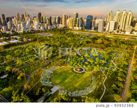 Benjakitti Park or Benchakitti forest park new design walkway in central Bangkok, Thailand Benjakitti Park or Benchakitti forest park new design walkway in central Bangkok, Thailand 93932368