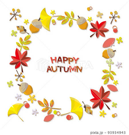 秋 紅葉の素材 フレーム 秋 紅葉の素材 フレーム 93934943