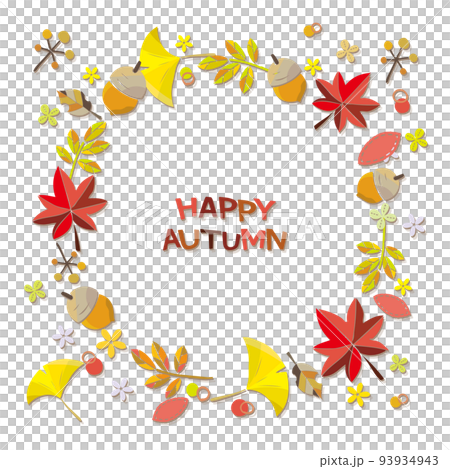 秋 紅葉の素材 フレーム 秋 紅葉の素材 フレーム 93934943