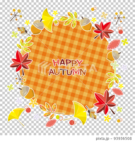 秋 紅葉の素材 フレーム 93936508