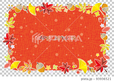 Autumn leaves material frame Autumn leaves material frame 93936521