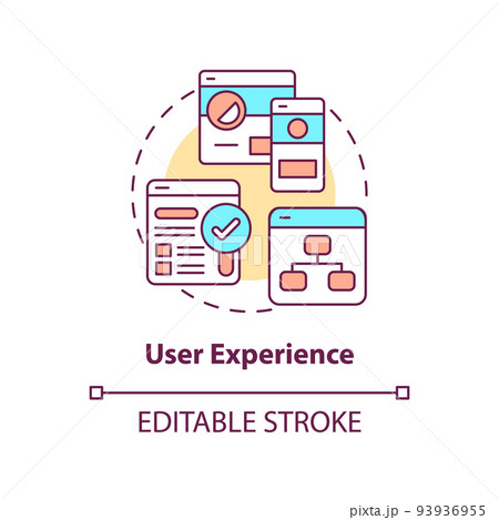 User experience concept icon. Aspect of comment...のイラスト素材 [93936955 ...