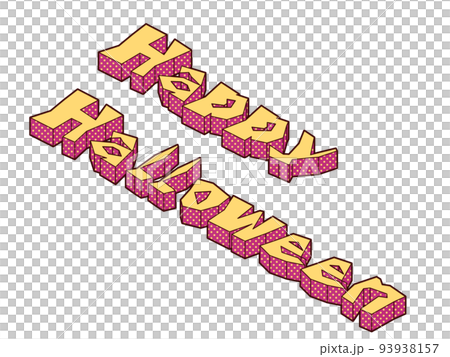 Isometric three-dimensional Happy Halloween character material 93938157
