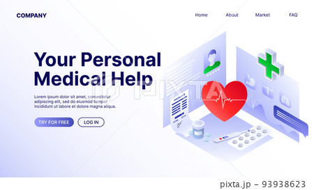 Personal Medical Help. Web Landing Page Template Personal Medical Help. Web Landing Page Template 93938623