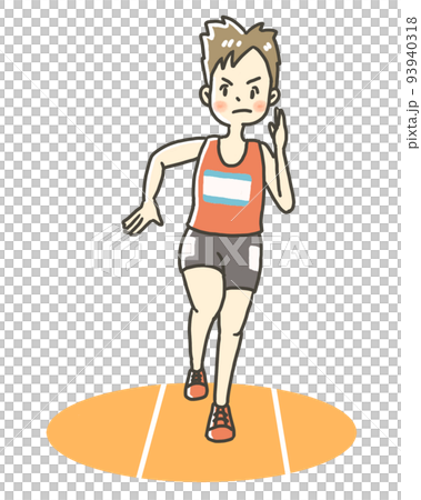 Illustration running a short distance on land 93940318