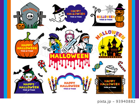 ハロウィンのタイトルSET ハロウィンのタイトルSET 93940882