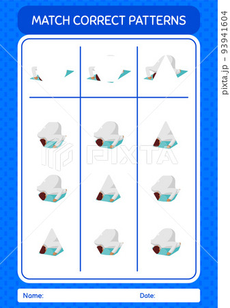 Match pattern game with praying. worksheet for preschool kids, kids activity sheet Match pattern game with praying. worksheet for preschool kids, kids activity sheet 93941604