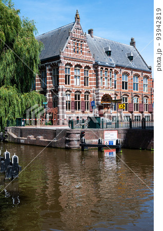Groningen, The Netherlands, Facade of the Minerva Academy, a university campus building 93942819