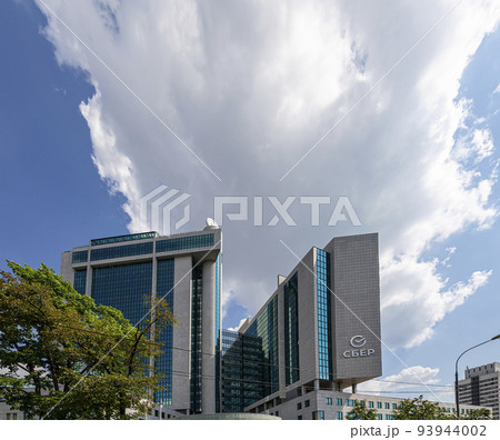 Sberbank (Sber-written in Russian) head office, Moscow, Russia 93944002