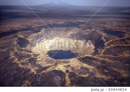 Large Impact Crater on a Barren Landscape 93944654