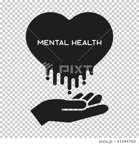 mental healthの文字と崩れるハートを持っている人の手 - メンタルヘルス・ヘルスケアのイ mental healthの文字と崩れるハートを持っている人の手 - メンタルヘルス・ヘルスケアのイ 93944768