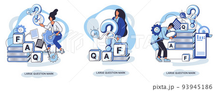 Ladge question mark. Problem and solution concept metaphor. Ask questions. FAQ frequently asked help 93945186