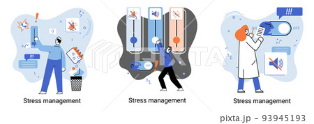 Stress management abstract metaphor, pressure control, depression, emotional tension, mental health 93945193