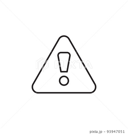 Alert, risk sign line icon. Caution, warning, exclamation mark thin editable line stroke icon. Alert information, accident notification Alert, risk sign line icon. Caution, warning, exclamation mark thin editable line stroke icon. Alert information, accident notification 93947051