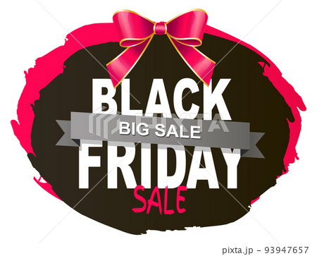 Black Friday Sale Promotional Banner with Bow 93947657