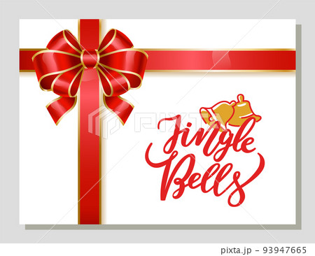 Jingle Bells Christmas Greeting Card with Bow 93947665