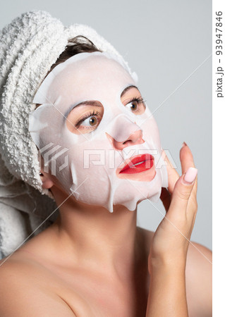 Fabric refreshing face mask, skin care. Fabric refreshing face mask, skin care. 93947846