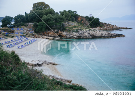 View of Cosy Beautiful Beach in Corfu, Greece 93951655