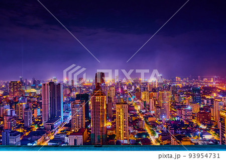 2022年最新カンボジア首都プノンペンの夜景 2022年最新カンボジア首都プノンペンの夜景 93954731