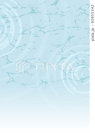 池の水面とと水紋のイラスト 池の水面とと水紋のイラスト 93955342