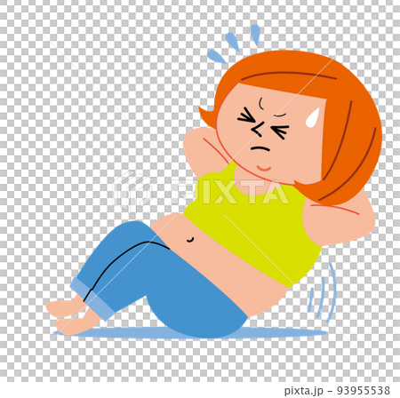 腹筋運動する肥満の女性 93955538