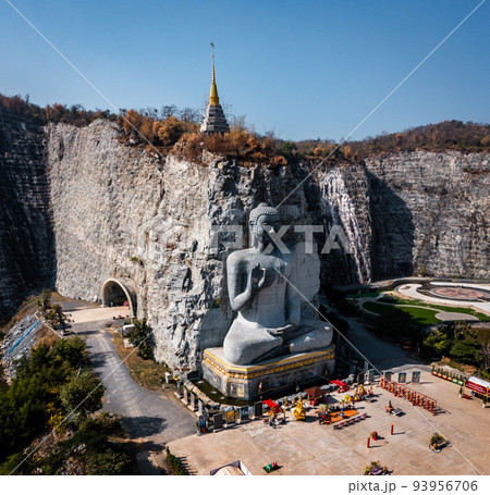Aerial view of Luang Pho U Thong or Phra Phuttha Pusaya Khiri Sri Suvarnabhumi, Bhutsaya Khiri Aerial view of Luang Pho U Thong or Phra Phuttha Pusaya Khiri Sri Suvarnabhumi, Bhutsaya Khiri 93956706