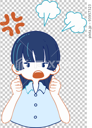 Illustration of an indignant person Illustration of an indignant person 93957323