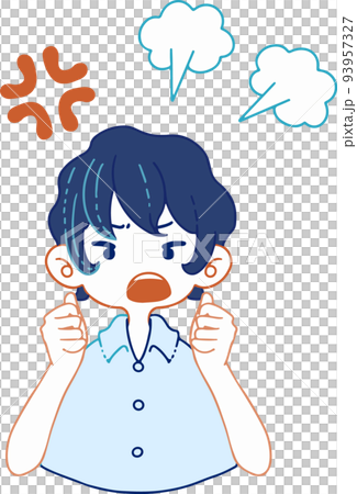 憤慨する人物のイラスト 93957327