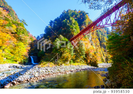 黒部峡谷(秋):奥鐘橋 黒部峡谷(秋):奥鐘橋 93958530