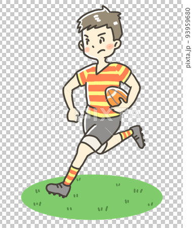 Rugby player illustration 93959680
