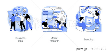 New startup project isolated cartoon vector illustrations se 93959709