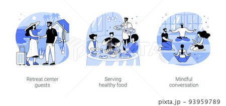 Retreat center isolated cartoon vector illustrations se 93959789