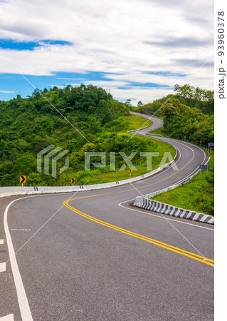New Unseen Curved road number 3 on Route Number 1081 Santisuk - Bo Kluea District, Nan province, Thailand. New Unseen Curved road number 3 on Route Number 1081 Santisuk - Bo Kluea District, Nan province, Thailand. 93960378