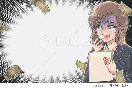 借金の返済に苦しむ疲れた中年女性のインパクトアイキャッチ 借金の返済に苦しむ疲れた中年女性のインパクトアイキャッチ 93960623