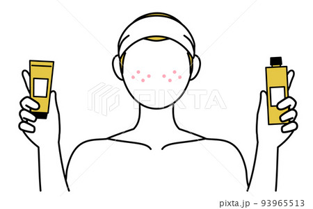 美容、メンズスキンケア、洗顔フォームと化粧水を勧める男性 美容、メンズスキンケア、洗顔フォームと化粧水を勧める男性 93965513