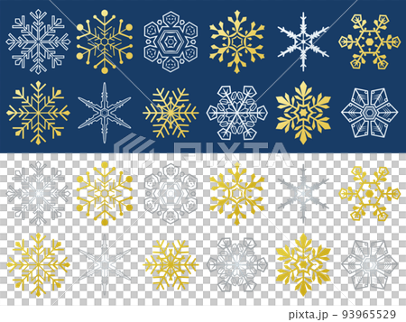 雪の結晶セット 93965529