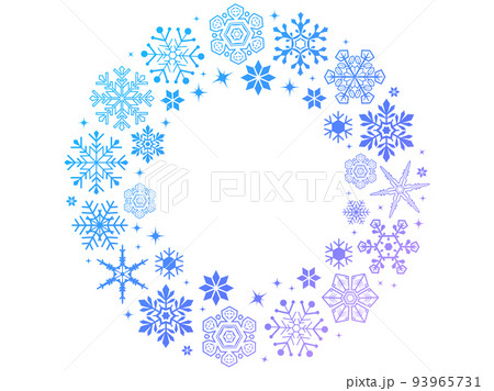 リース_雪の結晶 93965731