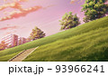 風景_土手_夕方 93966241